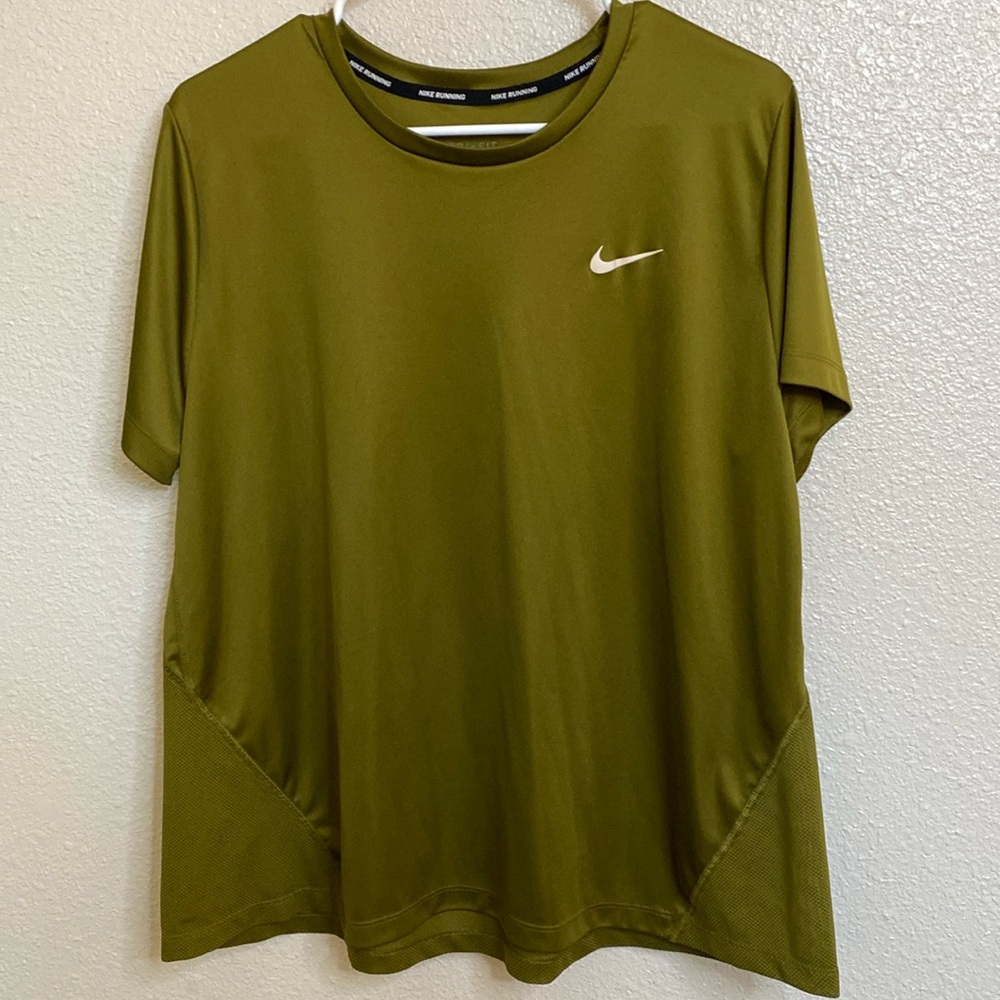 Nike Women's Running Dri-Fit Mesh Back T Shirt Black Size 1X
